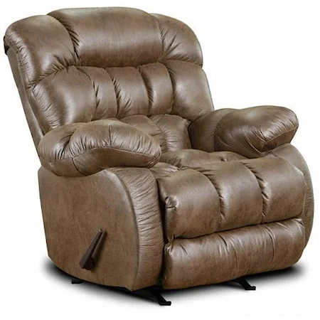 Casual Recliner with Plush Pillow Arms